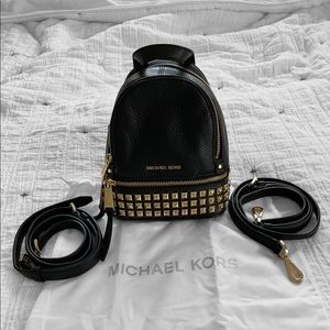 Michael Kors Rhea mini studded leather backpack